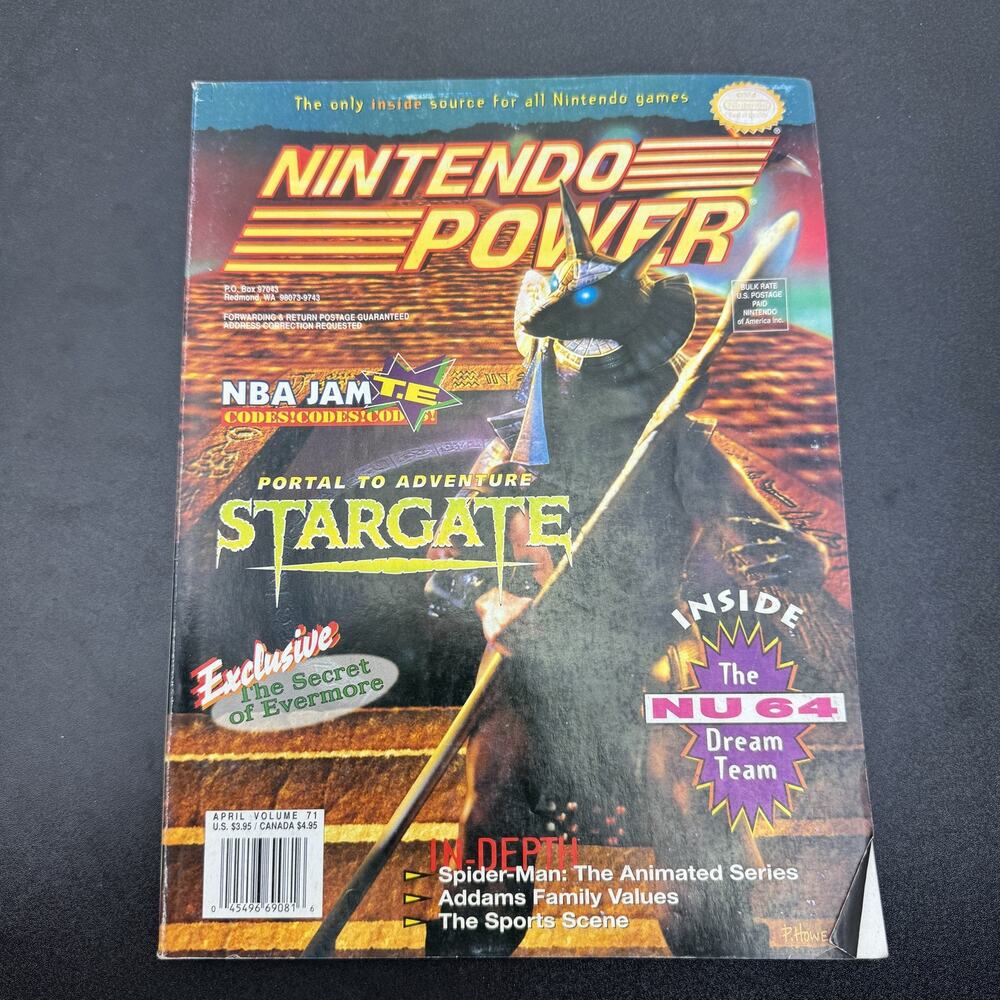 Nintendo Power Magazine Vol 71 April 1995 Stargate Secret of Evermore NU64 Dream